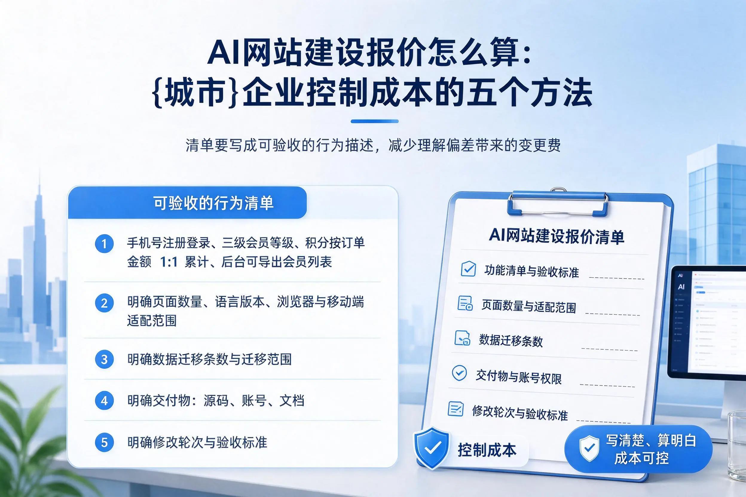 AI网站建设报价怎么算:益阳企业控制成本的五个方法